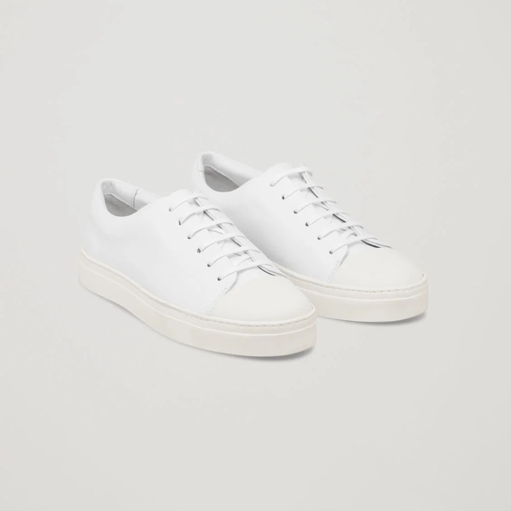 COS Rubber-detailed Leather Sneakers (US 7)